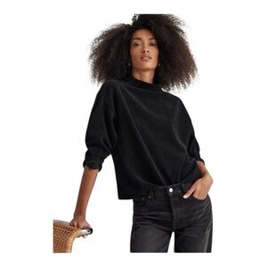 Madewell Striped Jacquard Funnelneck Top
